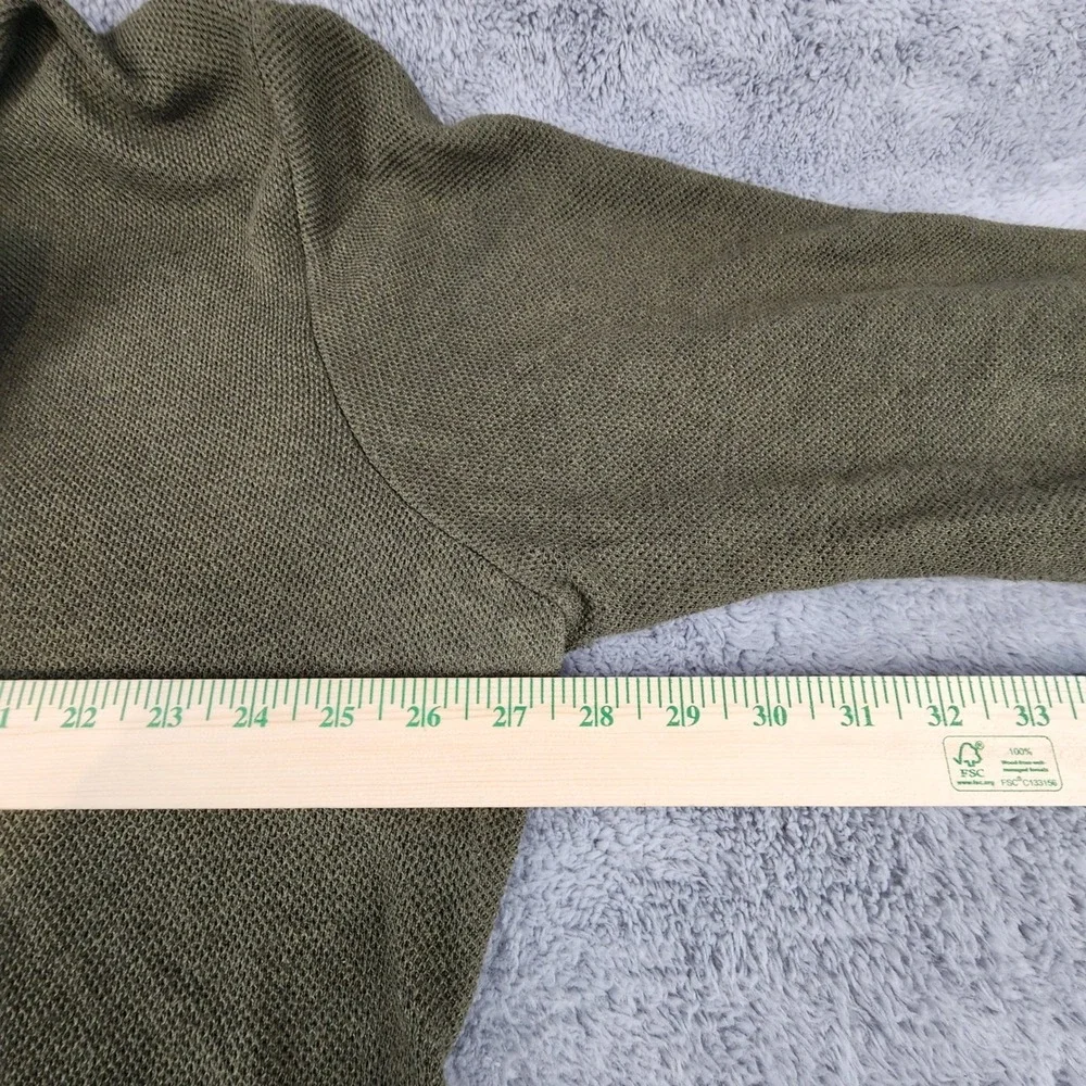 Polo‎ Ralph Lauren Sweater Mens XXL Green 1/4 Zip Pullover Elbow Patches Pony